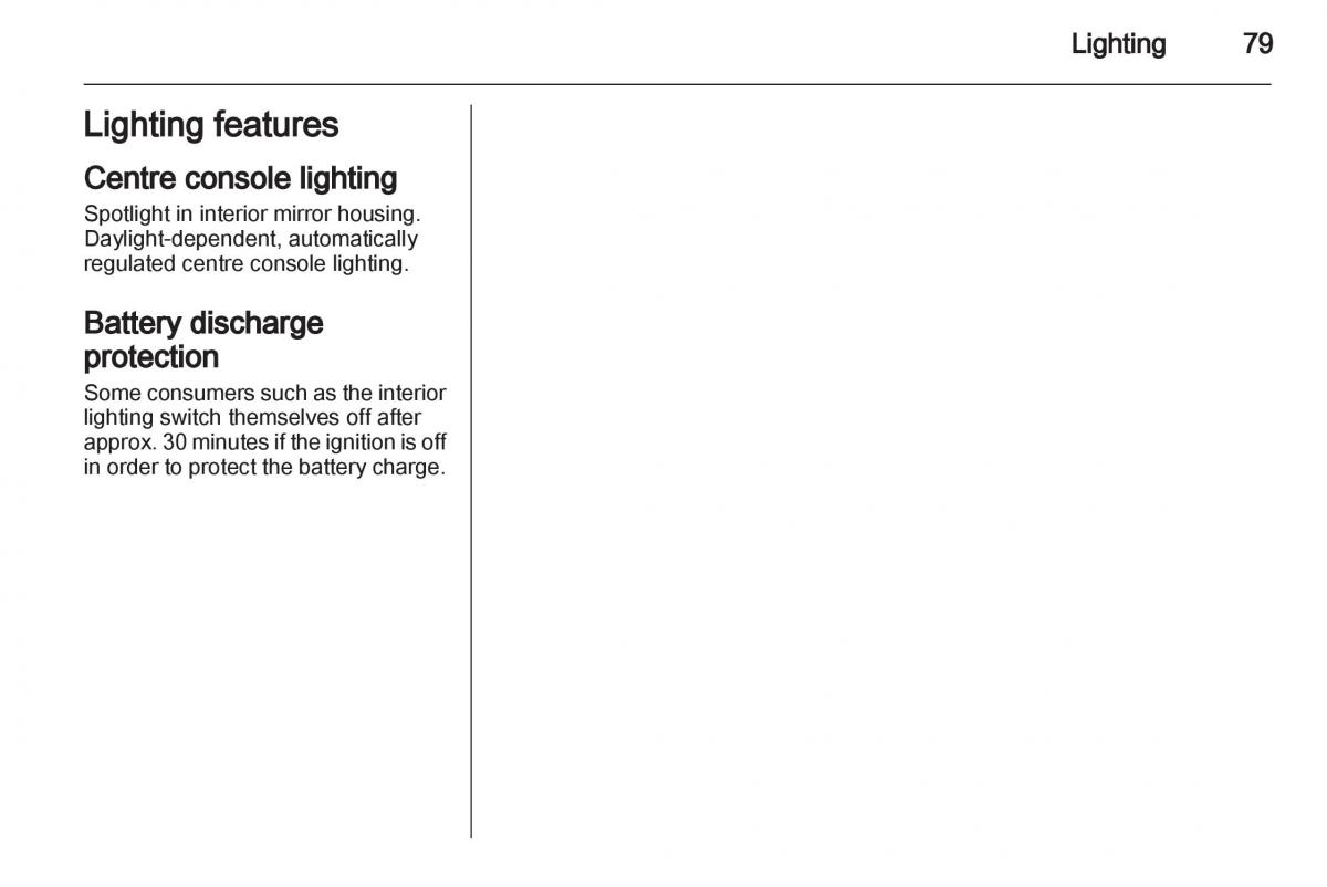 Opel Combo D owners manual / page 79