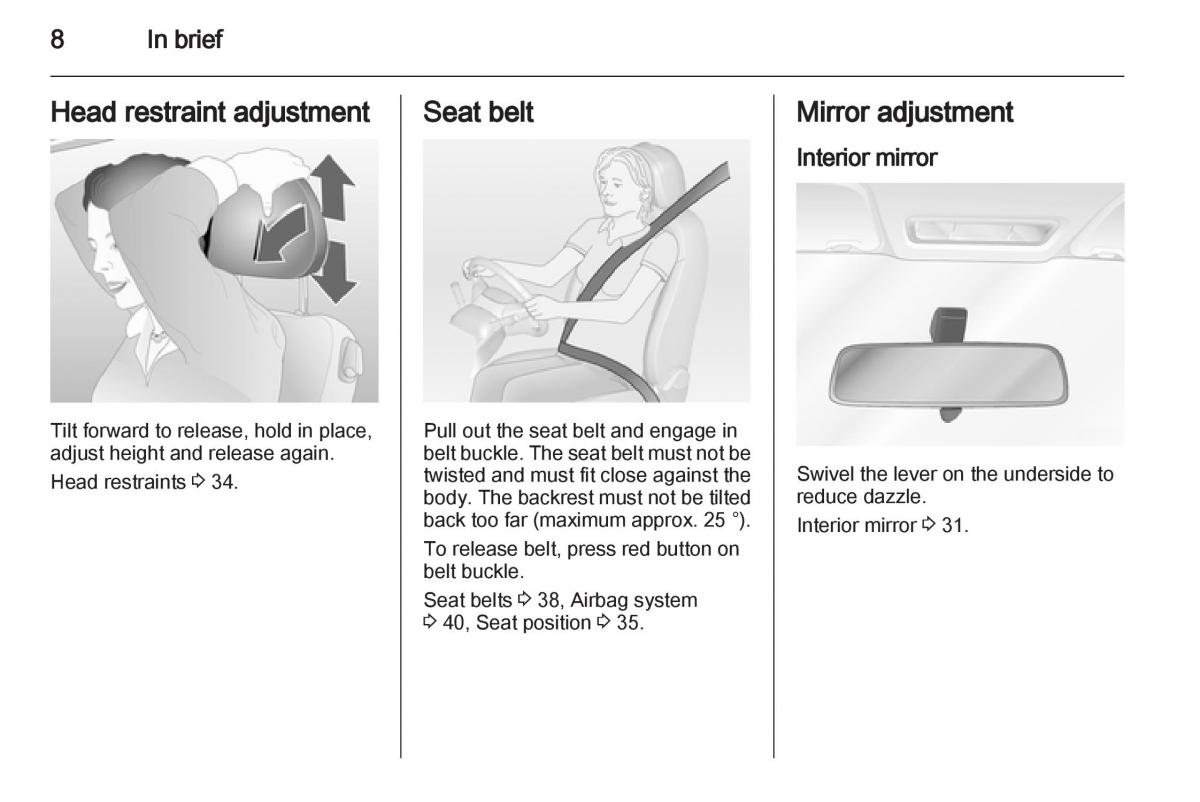 Opel Combo D owners manual / page 8