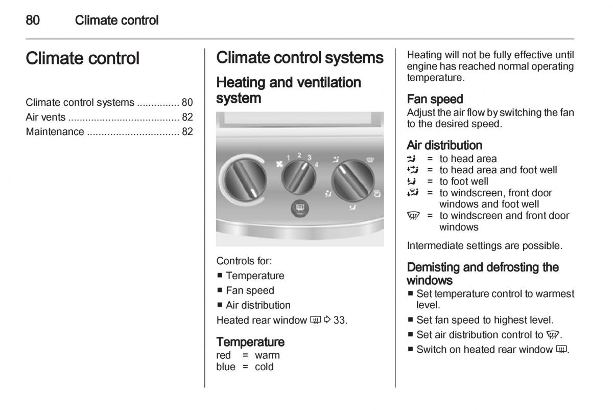 Opel Combo D owners manual / page 80