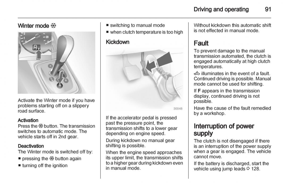 Opel Combo D owners manual / page 91