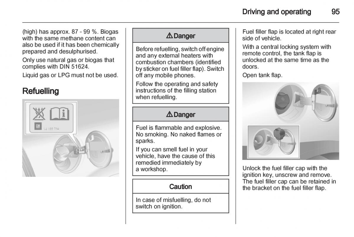 Opel Combo D owners manual / page 95