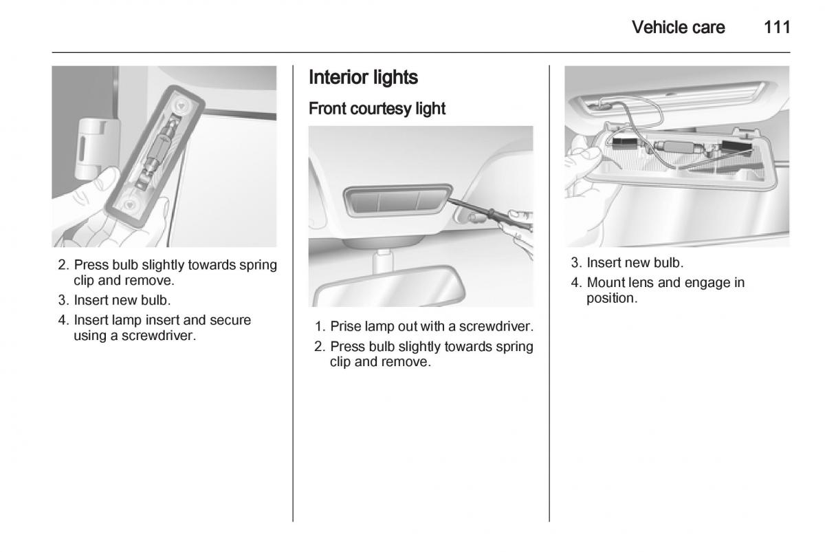 Opel Combo D owners manual / page 111