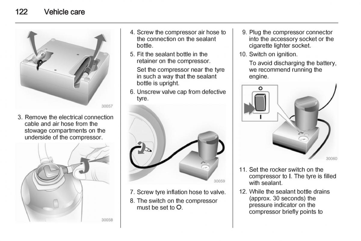 Opel Combo D owners manual / page 122