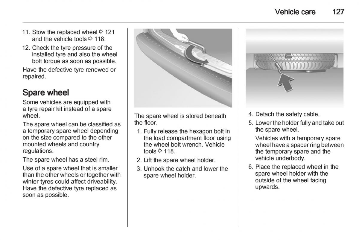 Opel Combo D owners manual / page 127