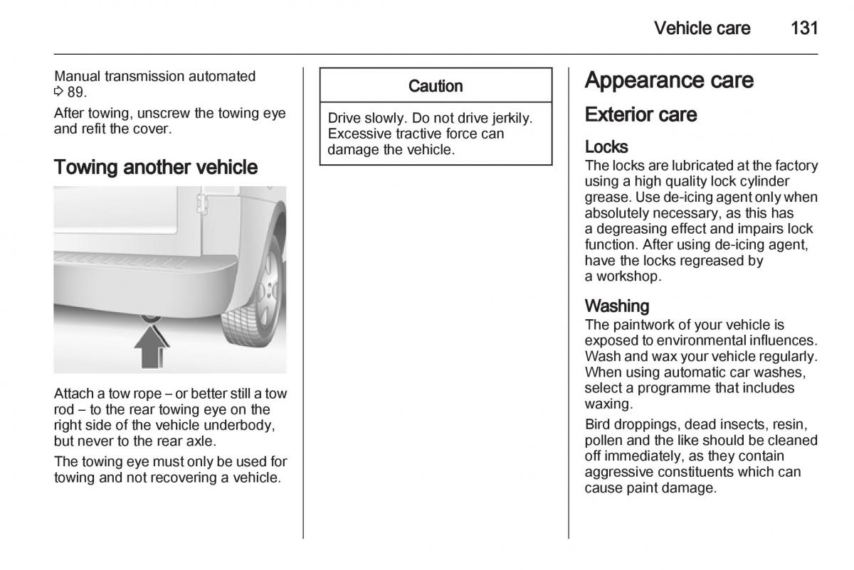 Opel Combo D owners manual / page 131