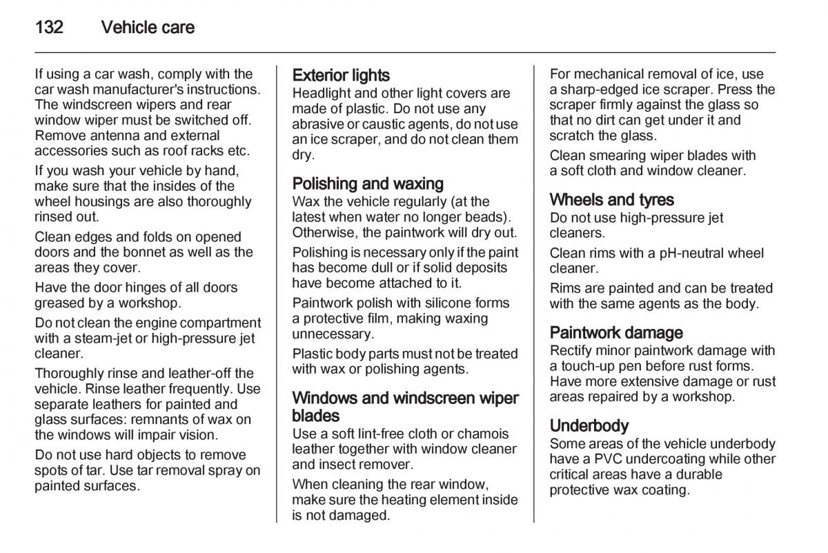 Opel Combo D owners manual / page 132