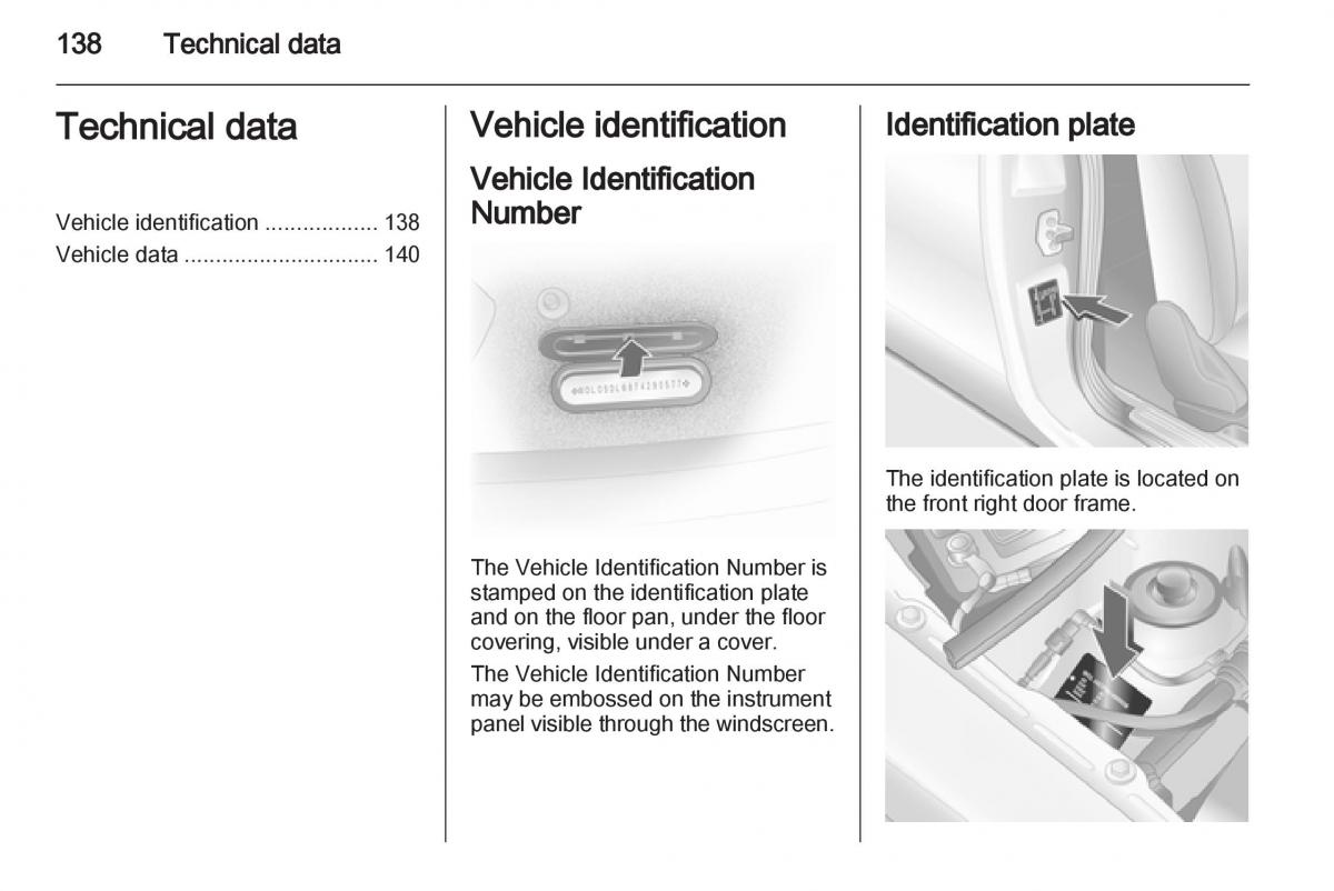 Opel Combo D owners manual / page 138