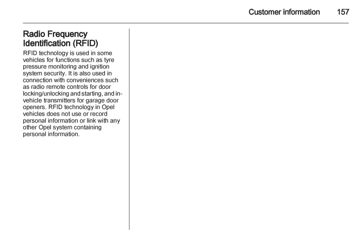 Opel Combo D owners manual / page 157