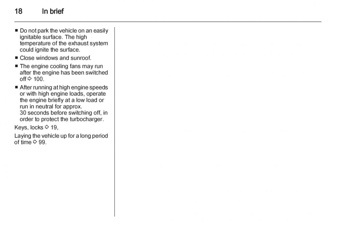 Opel Combo D owners manual / page 18