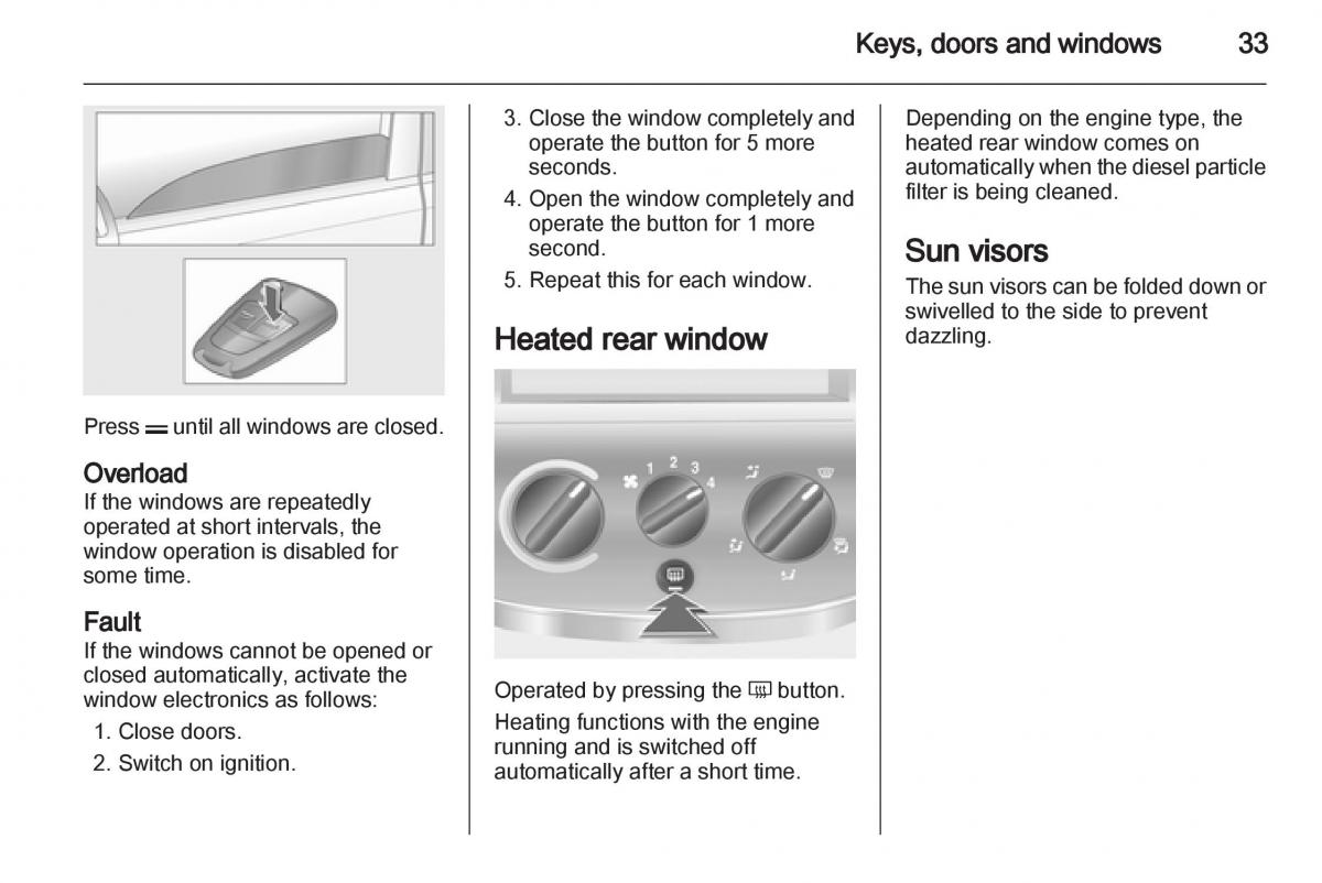 Opel Combo D owners manual / page 33