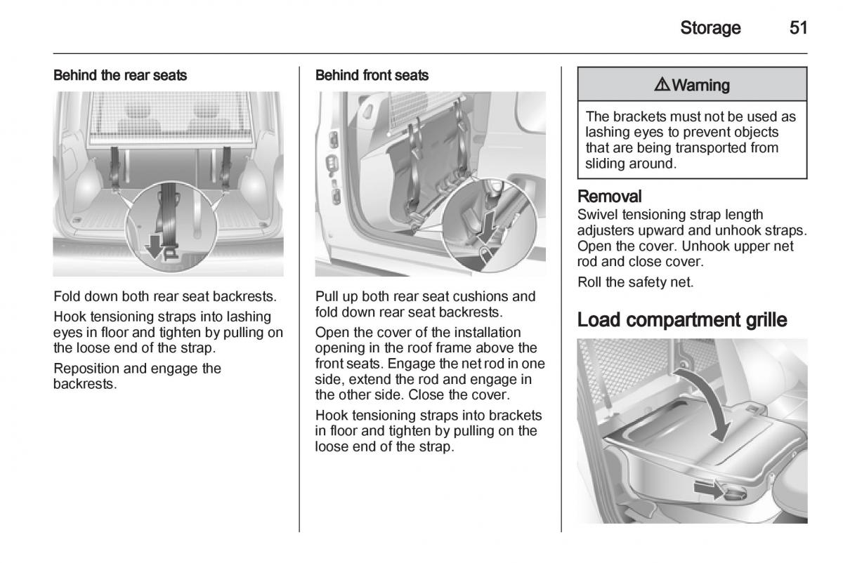 Opel Combo D owners manual / page 51