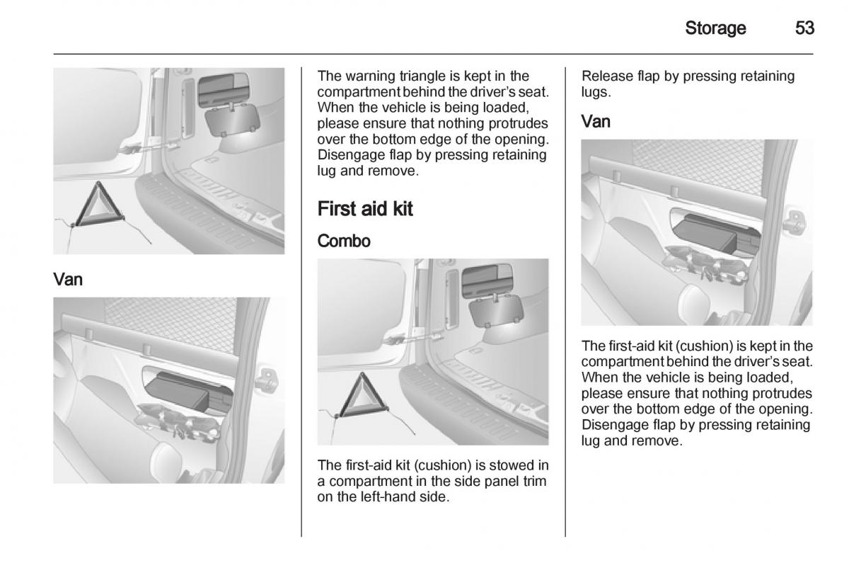 Opel Combo D owners manual / page 53