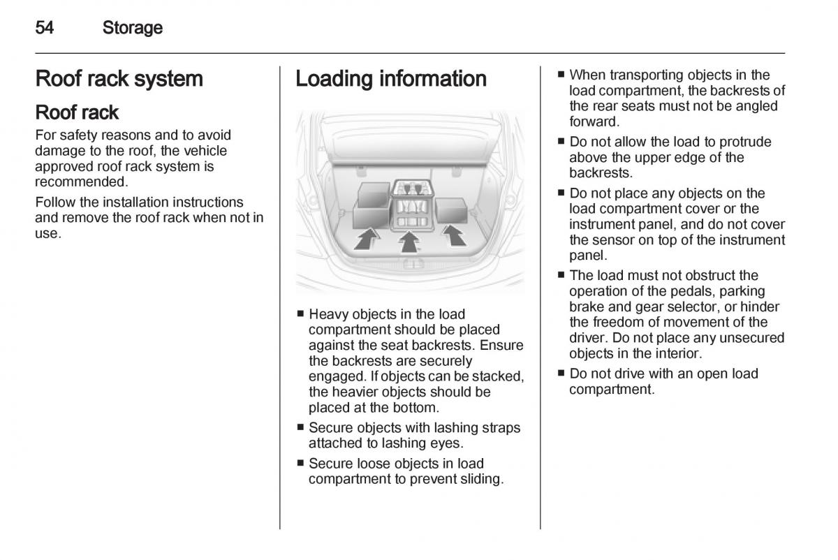 Opel Combo D owners manual / page 54