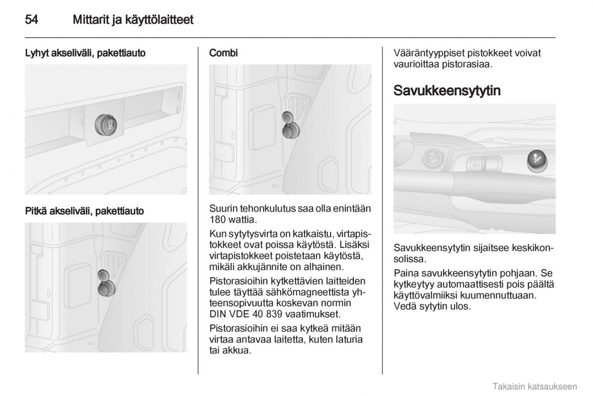 Opel Combo D omistajan kasikirja / page 55