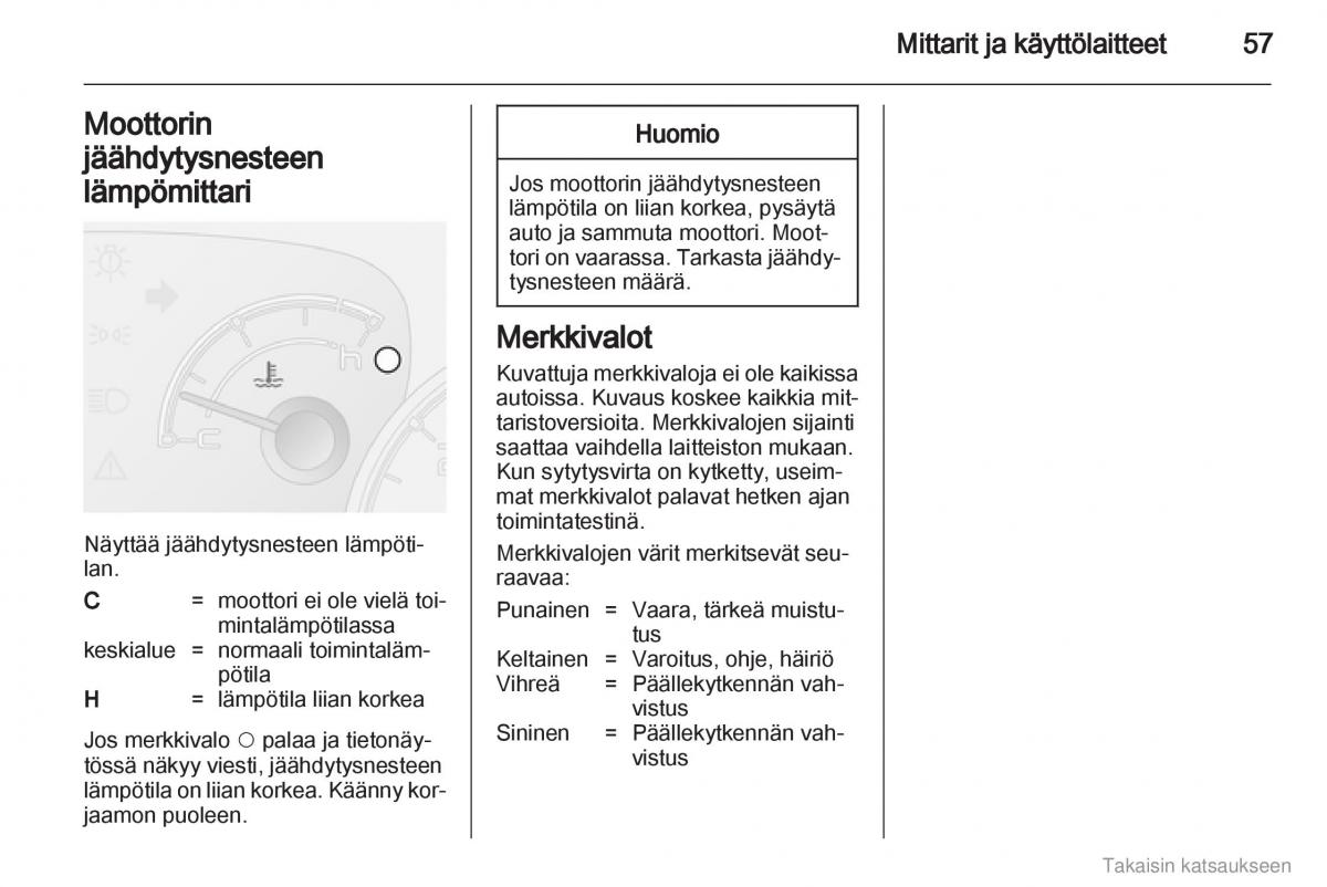 Opel Combo D omistajan kasikirja / page 58