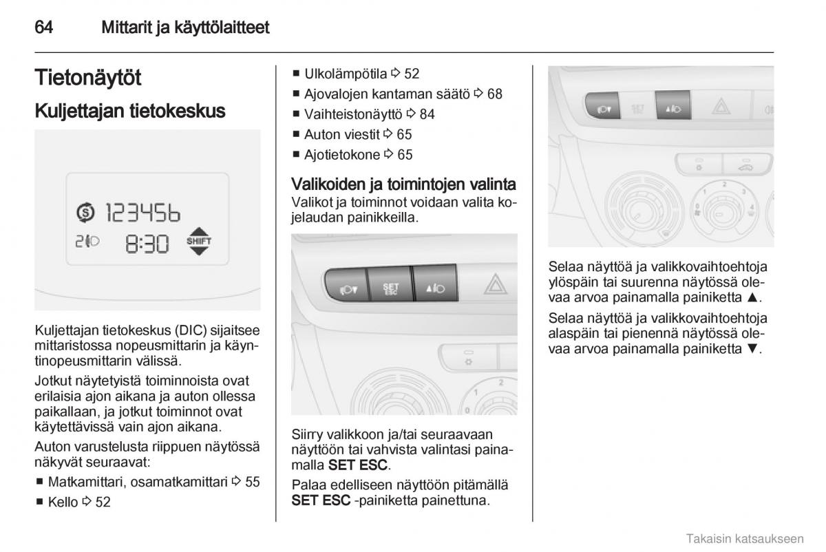 Opel Combo D omistajan kasikirja / page 65