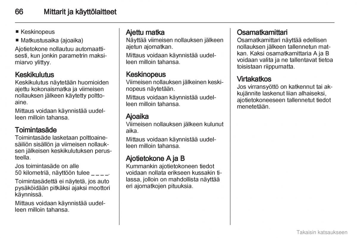 Opel Combo D omistajan kasikirja / page 67