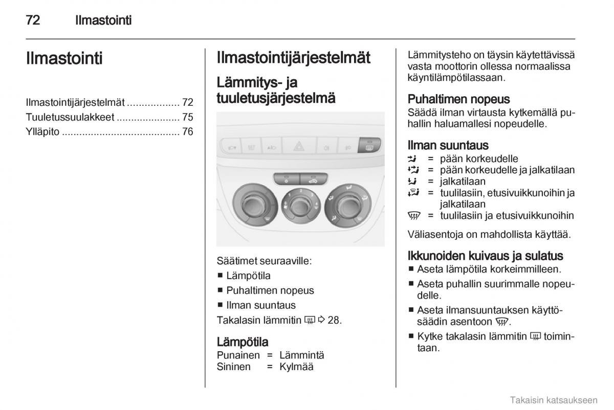 Opel Combo D omistajan kasikirja / page 73