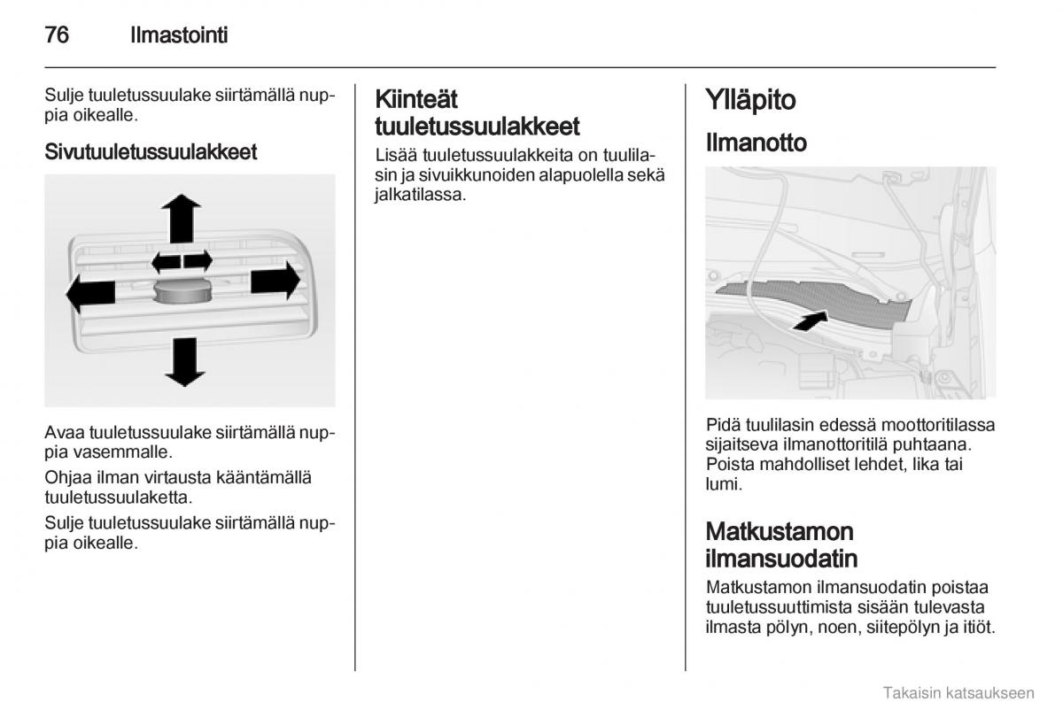 Opel Combo D omistajan kasikirja / page 77