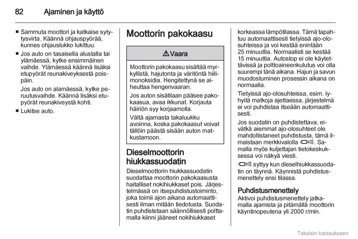 Opel Combo D omistajan kasikirja / page 83