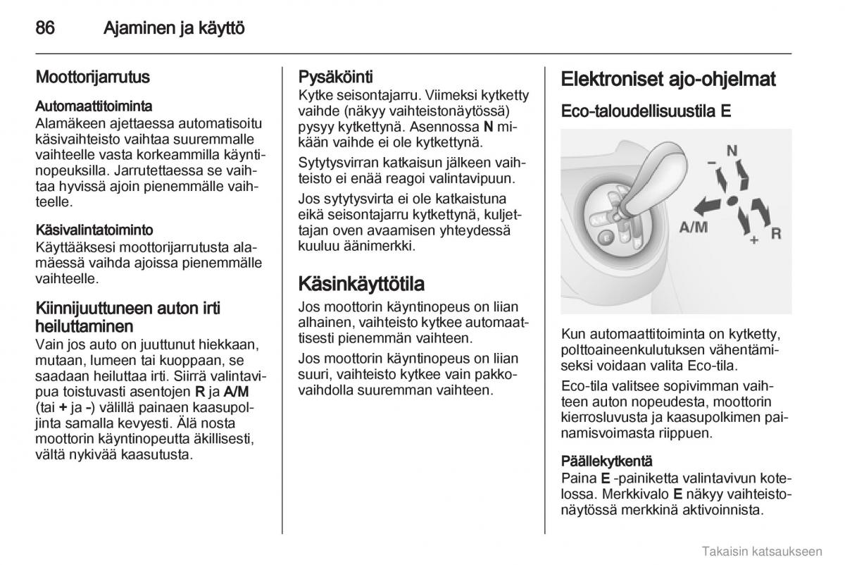 Opel Combo D omistajan kasikirja / page 87