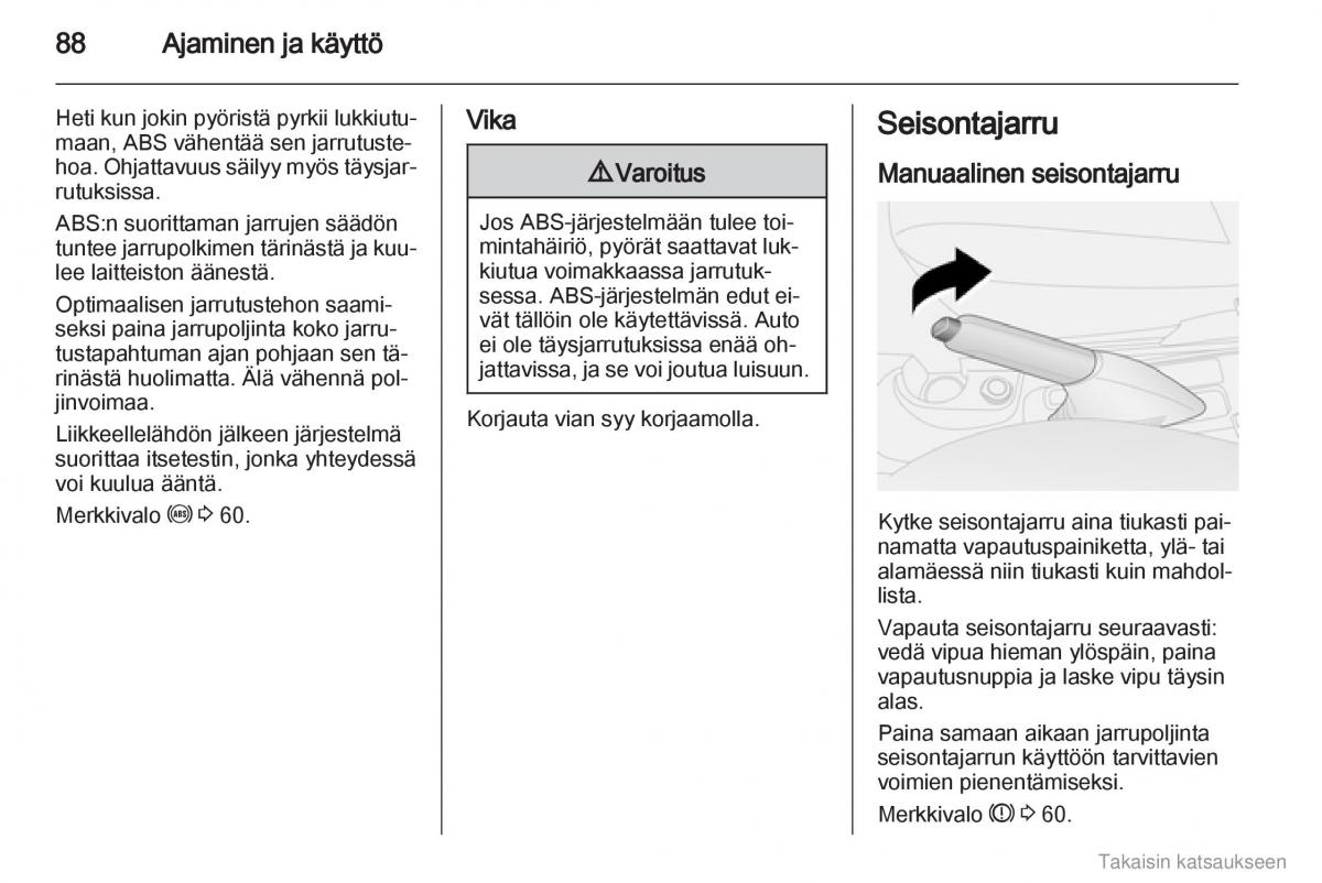 Opel Combo D omistajan kasikirja / page 89