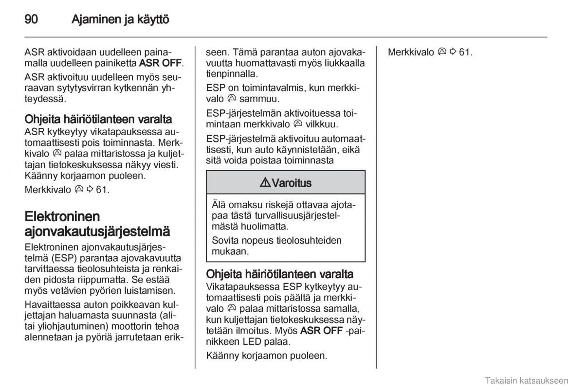 Opel Combo D omistajan kasikirja / page 91