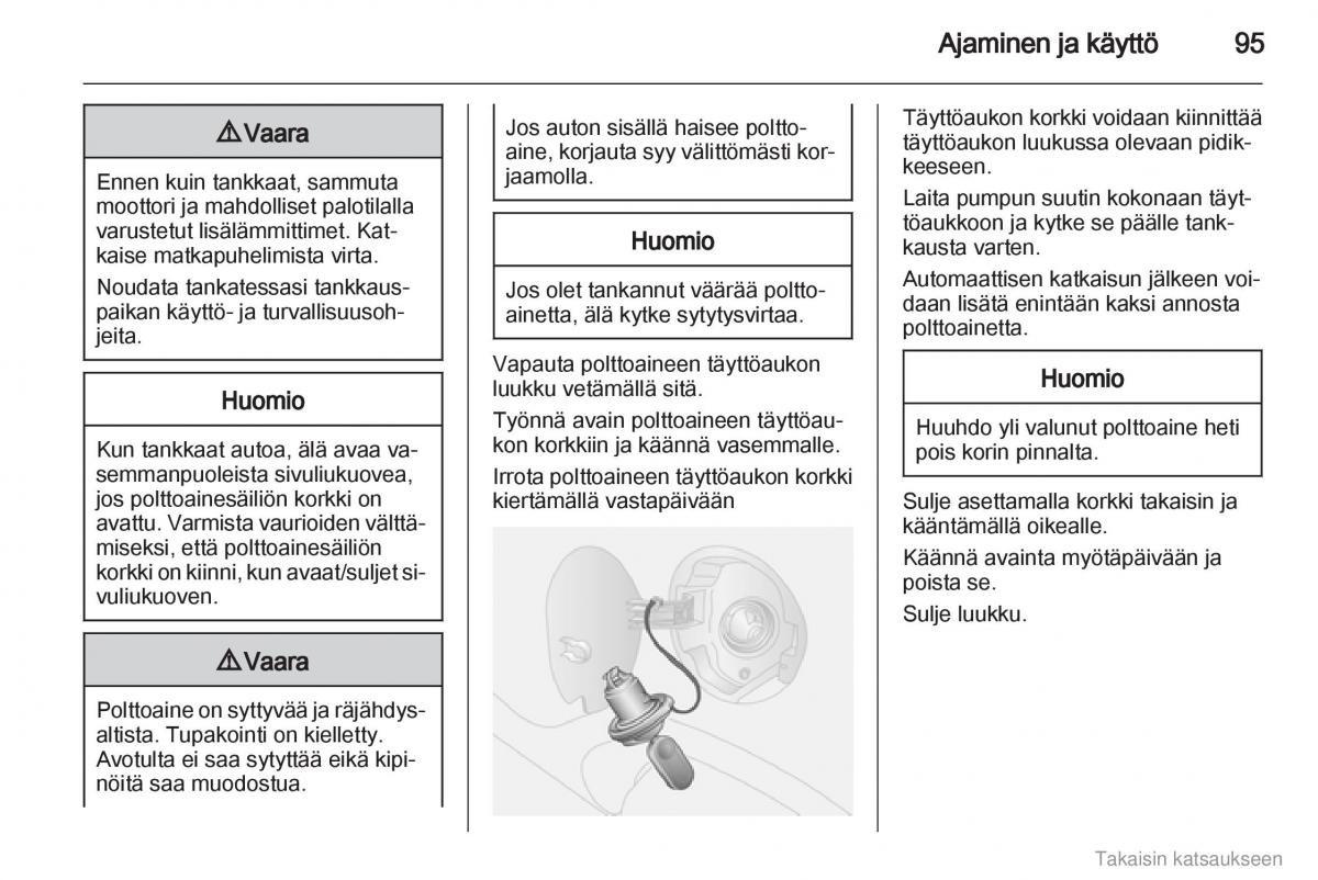 Opel Combo D omistajan kasikirja / page 96