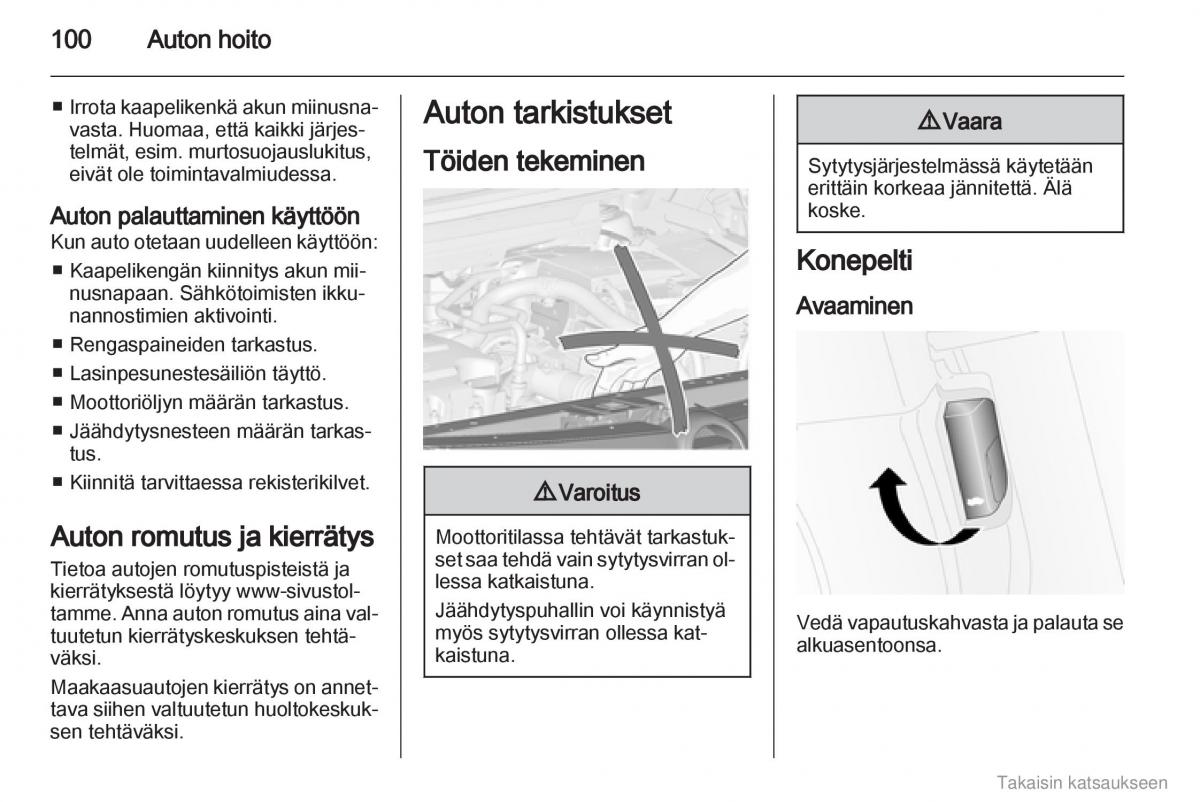 Opel Combo D omistajan kasikirja / page 101