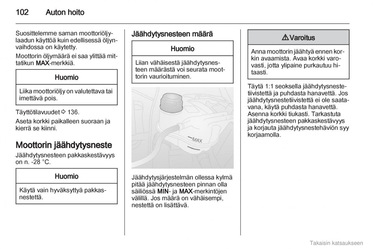 Opel Combo D omistajan kasikirja / page 103