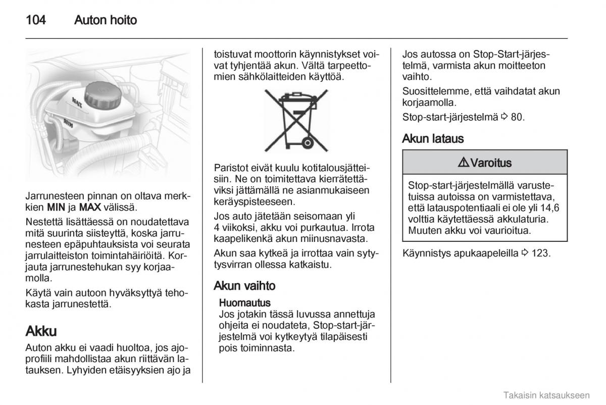 Opel Combo D omistajan kasikirja / page 105