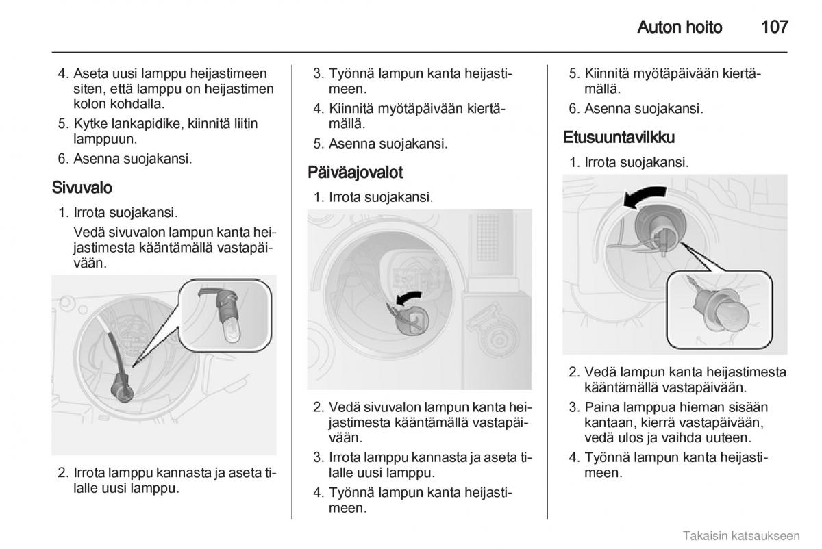 Opel Combo D omistajan kasikirja / page 108