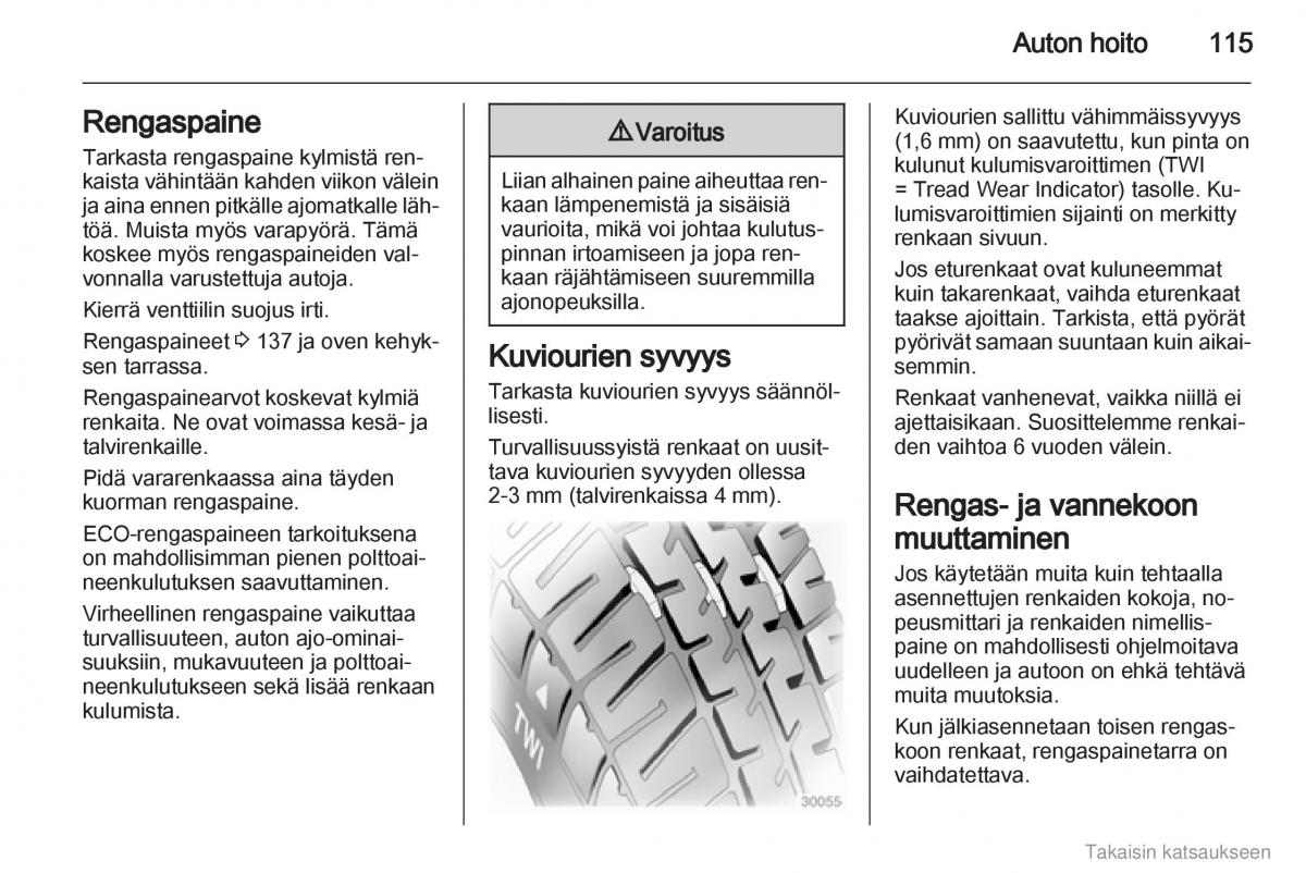 Opel Combo D omistajan kasikirja / page 116