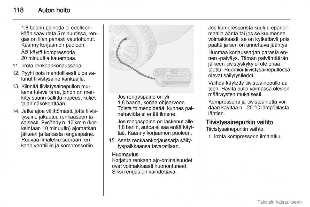 Opel Combo D omistajan kasikirja / page 119