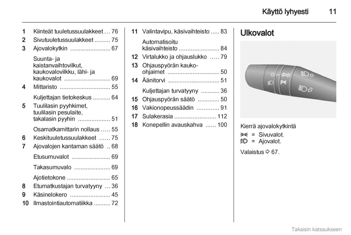 Opel Combo D omistajan kasikirja / page 12