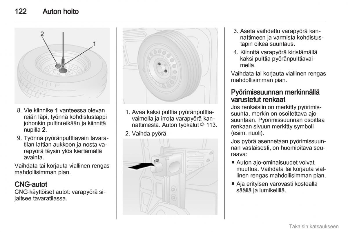 Opel Combo D omistajan kasikirja / page 123