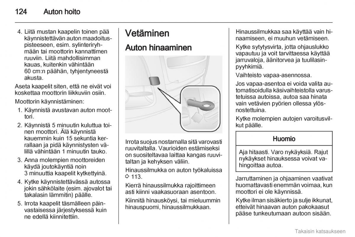 Opel Combo D omistajan kasikirja / page 125