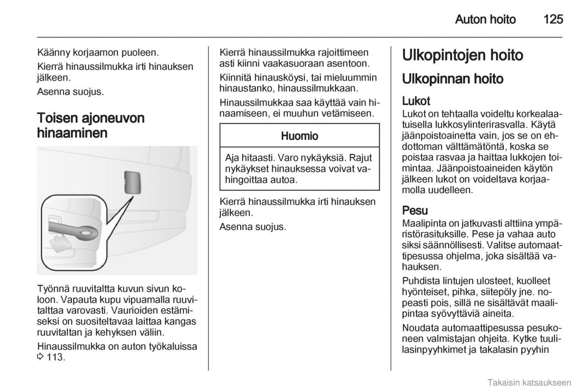 Opel Combo D omistajan kasikirja / page 126