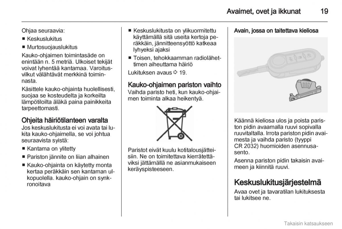 Opel Combo D omistajan kasikirja / page 20