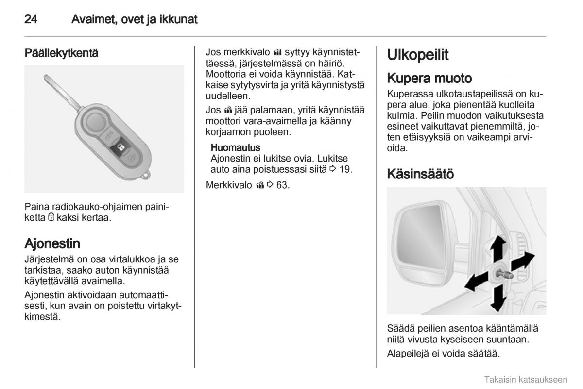 Opel Combo D omistajan kasikirja / page 25