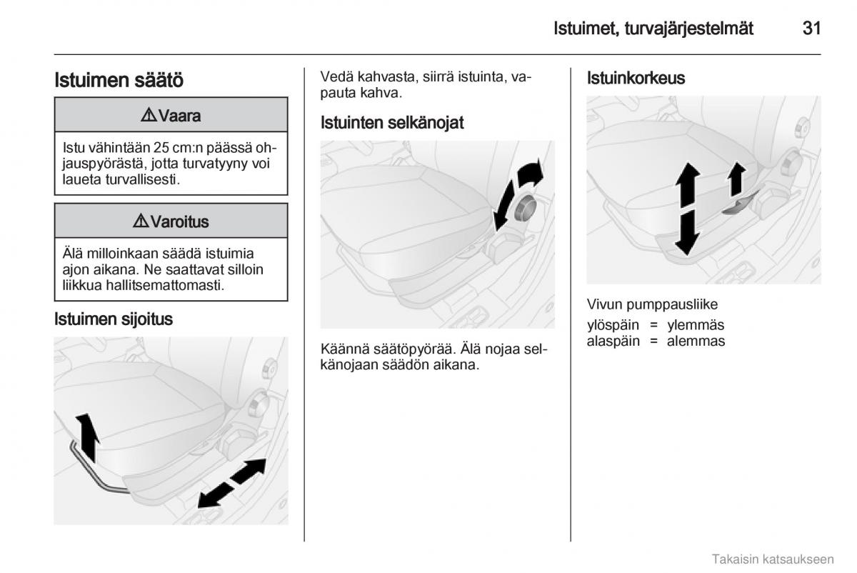 Opel Combo D omistajan kasikirja / page 32