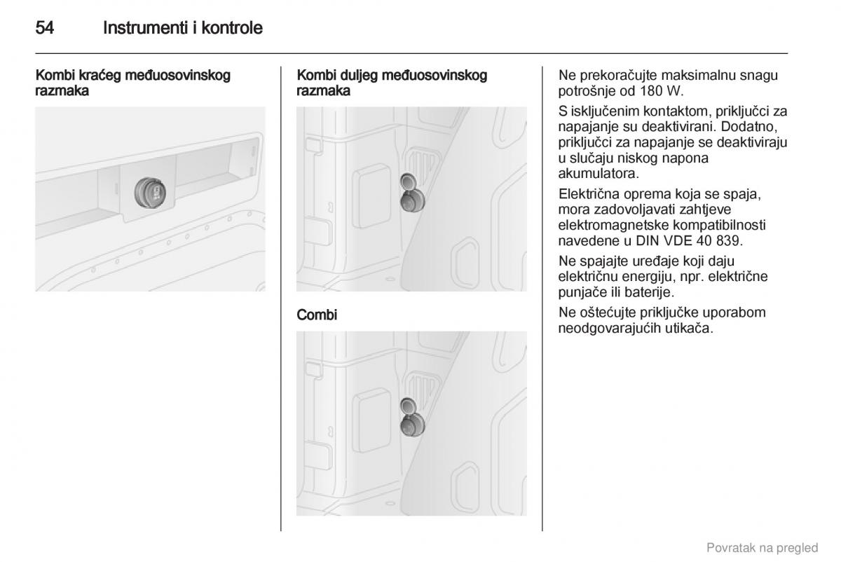 Opel Combo D vlasnicko uputstvo / page 55