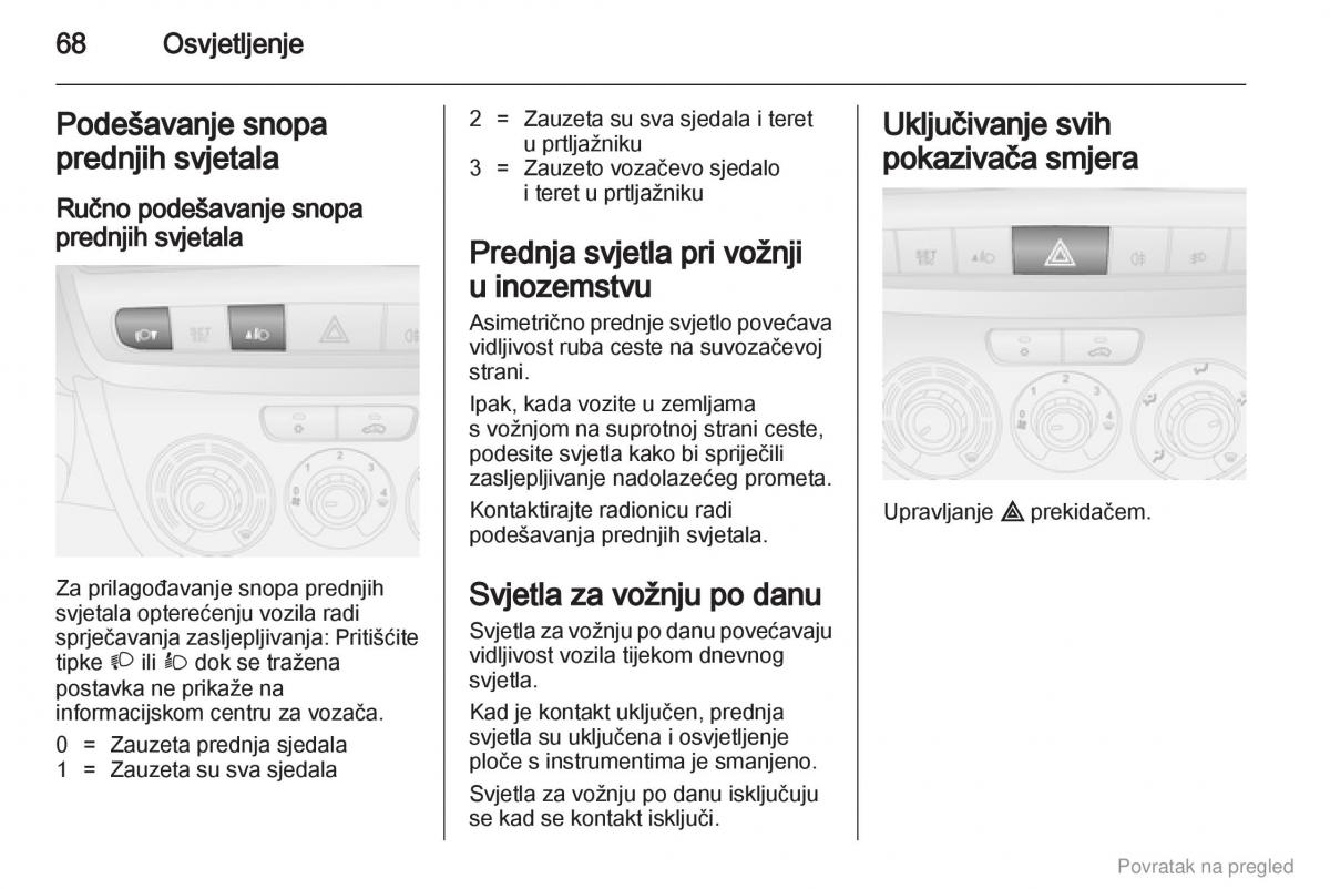 Opel Combo D vlasnicko uputstvo / page 69