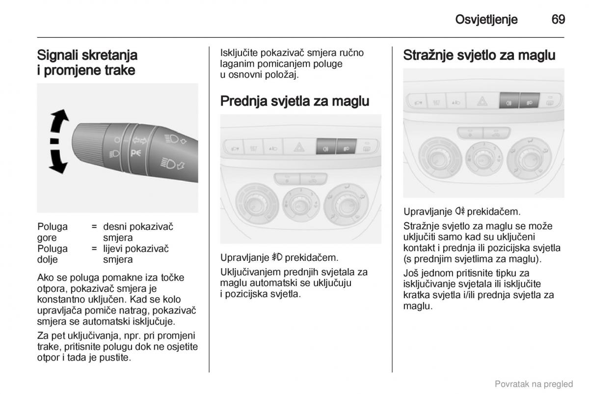 Opel Combo D vlasnicko uputstvo / page 70