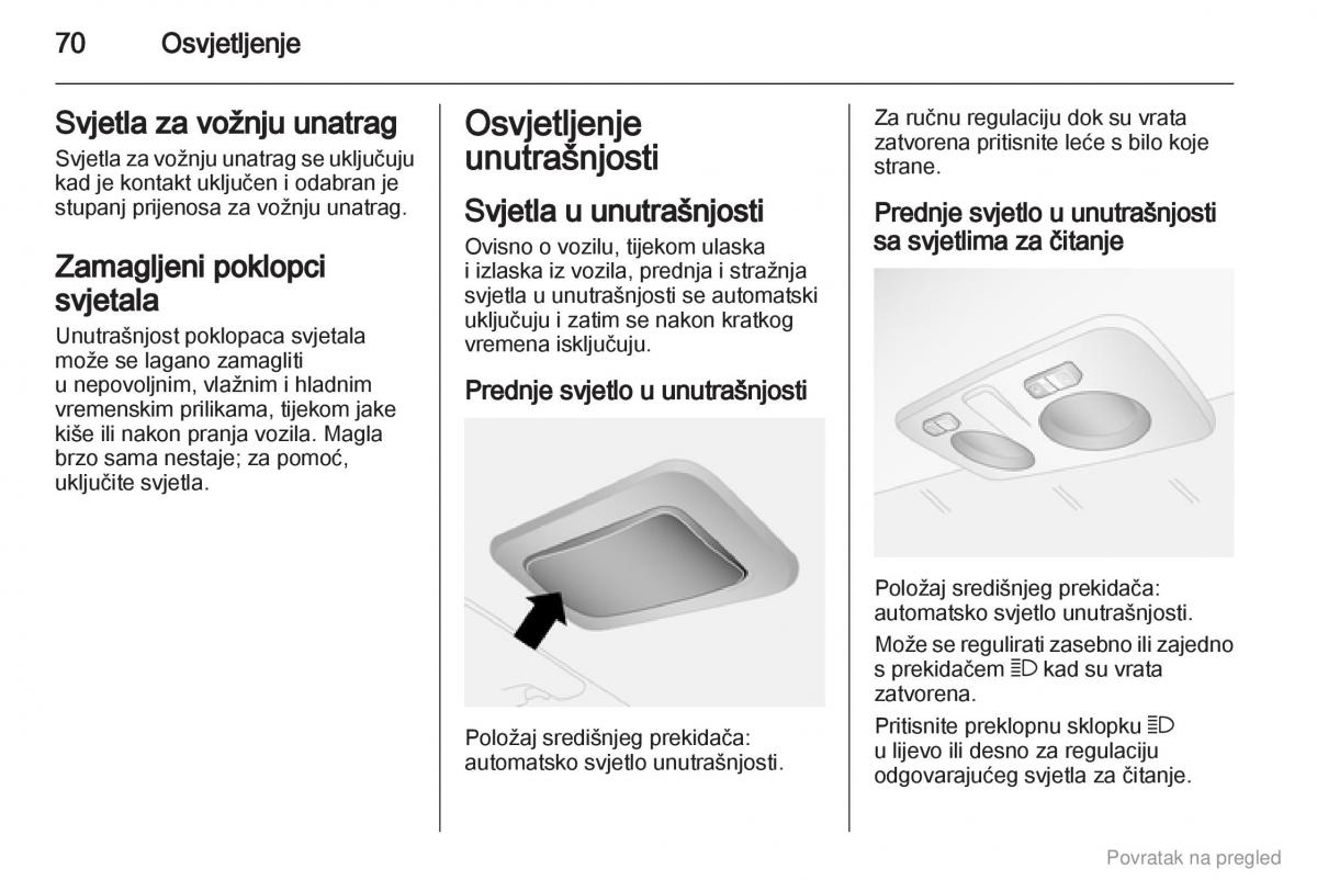 Opel Combo D vlasnicko uputstvo / page 71