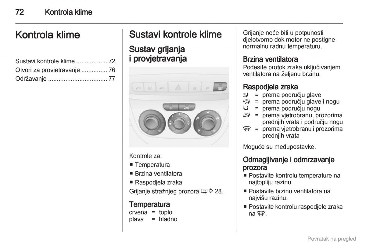 Opel Combo D vlasnicko uputstvo / page 73