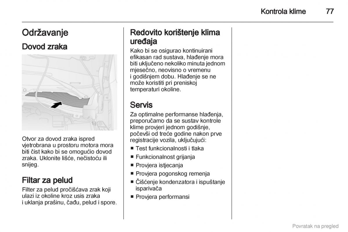 Opel Combo D vlasnicko uputstvo / page 78