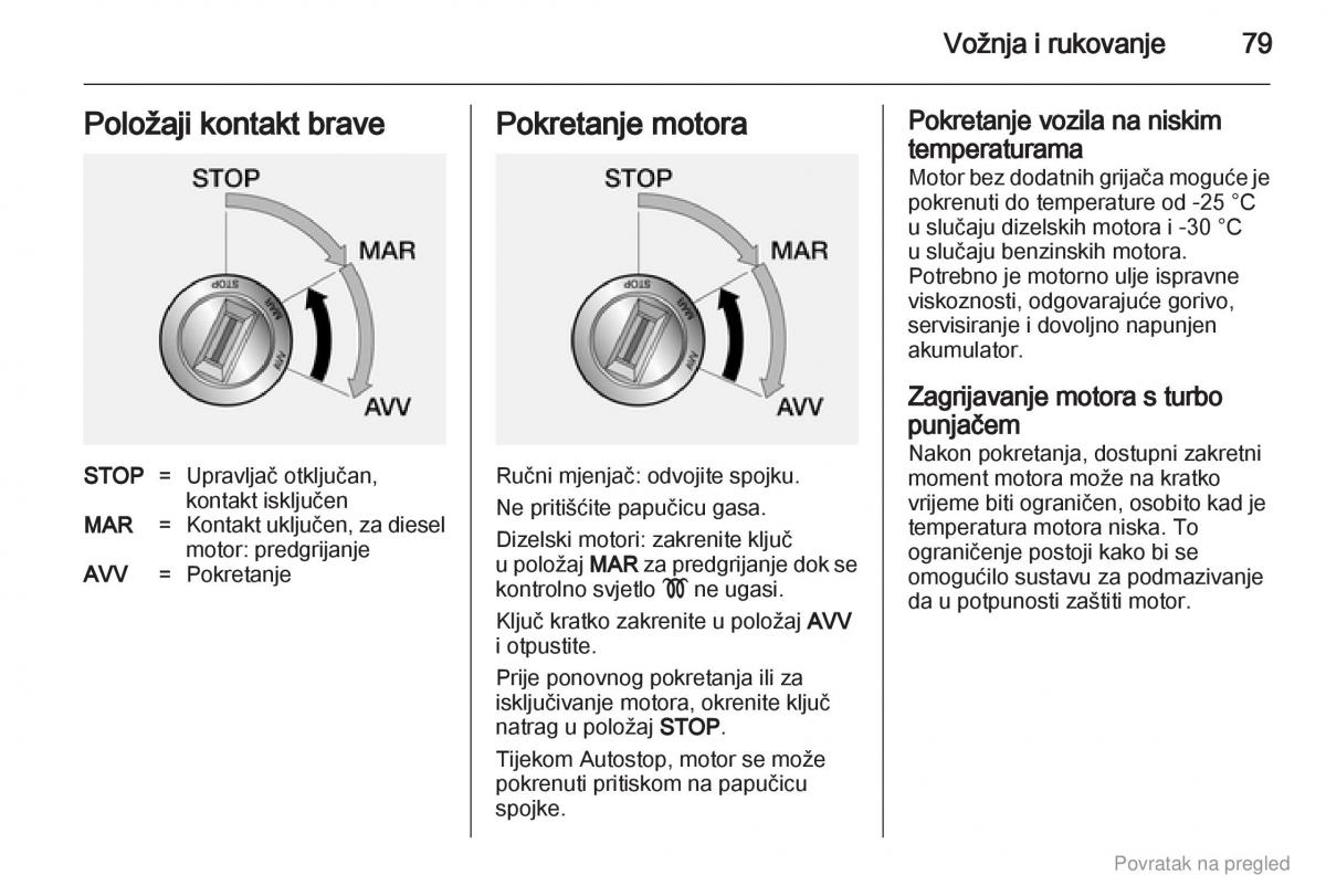 Opel Combo D vlasnicko uputstvo / page 80