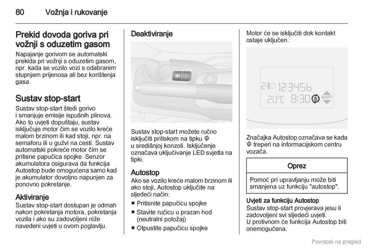 Opel Combo D vlasnicko uputstvo / page 81