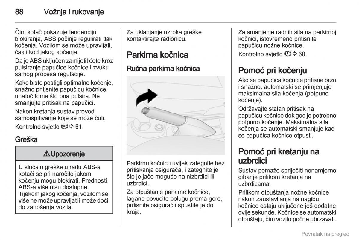 Opel Combo D vlasnicko uputstvo / page 89